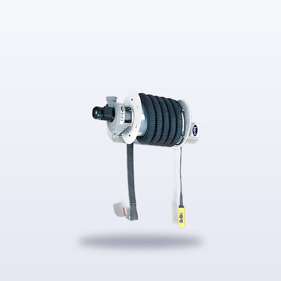 Motorlu Egzoz Makarası Fanlı ø75 mm 7 m Hortumlu